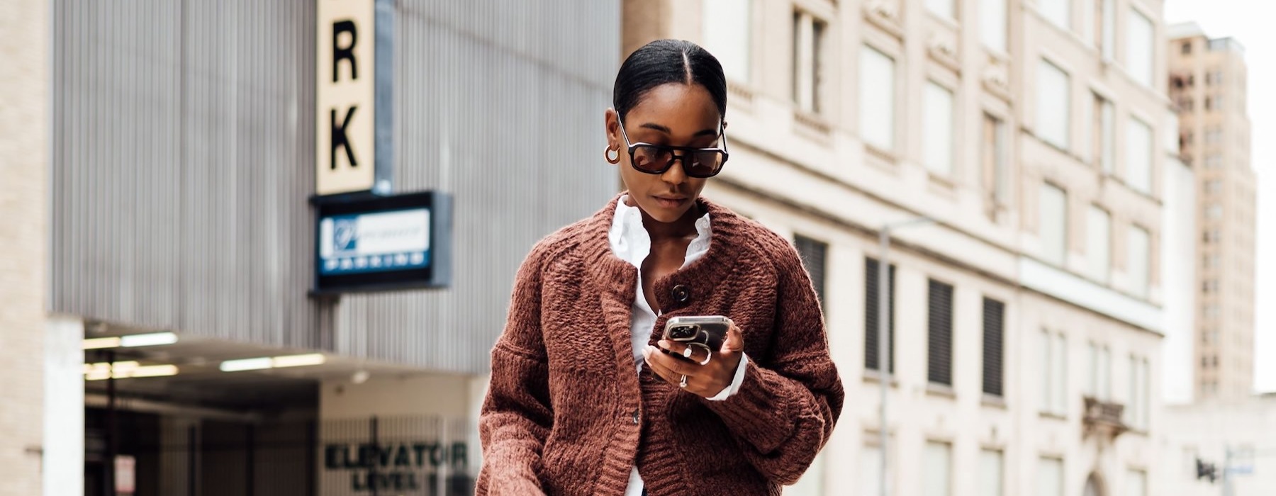 a person walking on a street