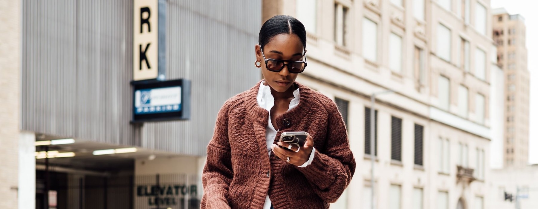 a person walking on a street